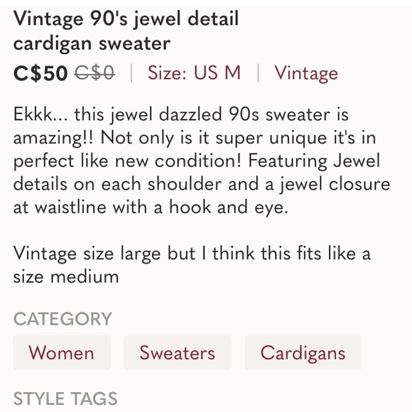 Vintage Jewel Cardigan - Picture 10 of 10